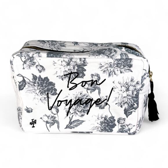 Lollia Bon Voyage! Cosmetic Bag Zipper Makeup Pouch Floral Print - Picture 1 of 5